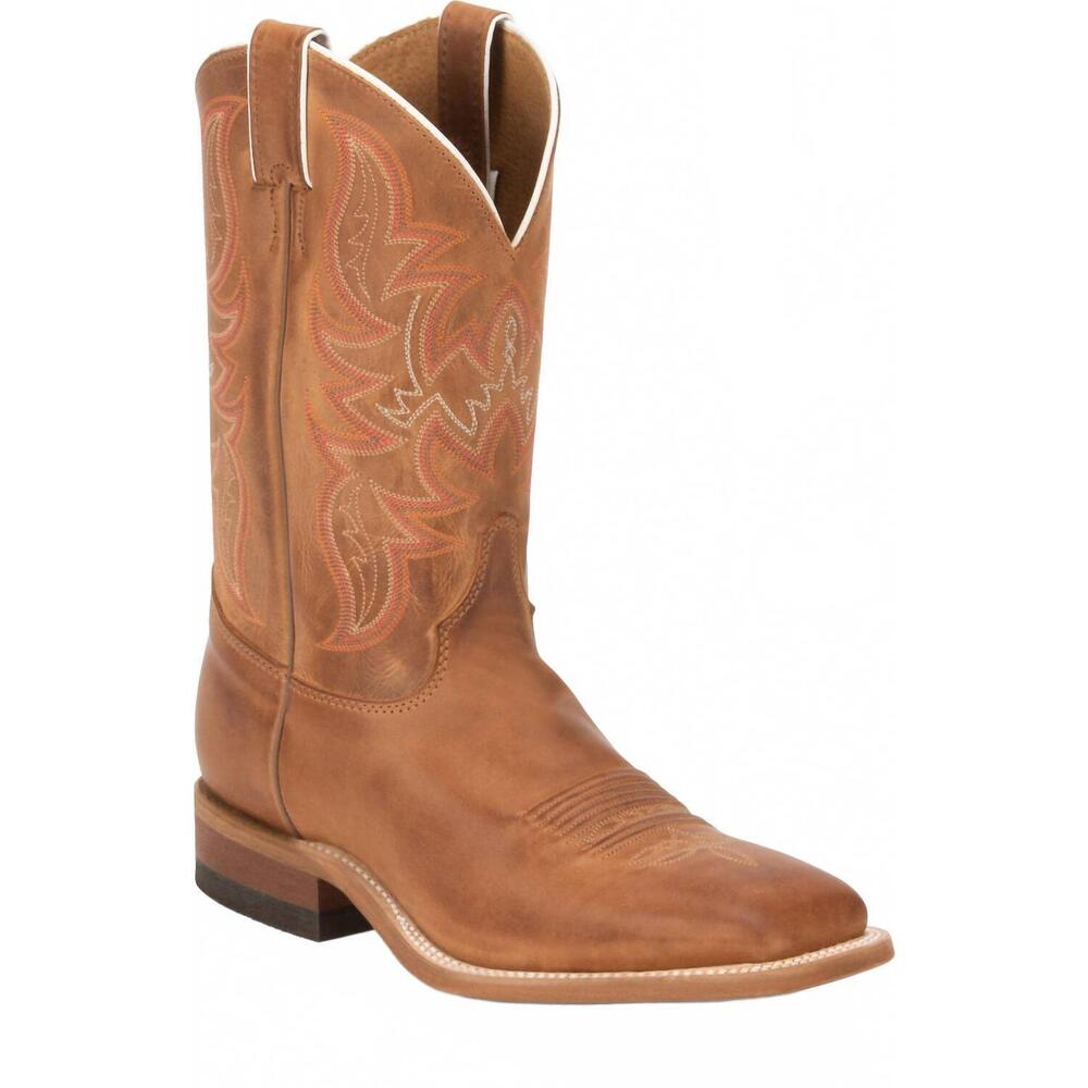 NEW JUSTIN & TAYLOR men's austin ii bent rail western boot in distressed cognac